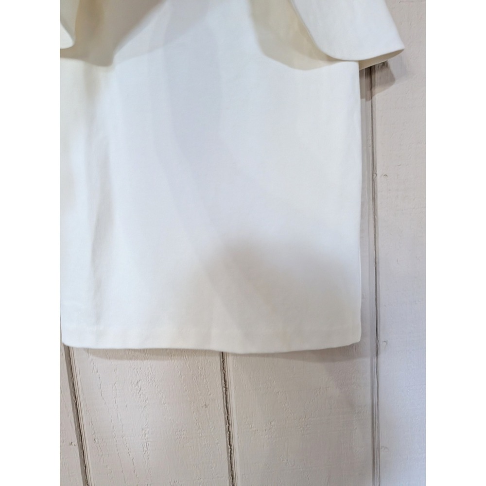 Amanda Uprichard Ivory Strapless Peplum Bodycon Dress Small Cream - Picture 8 of 16